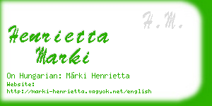 henrietta marki business card