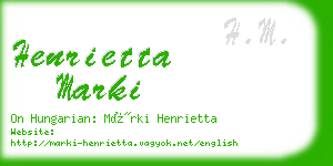 henrietta marki business card